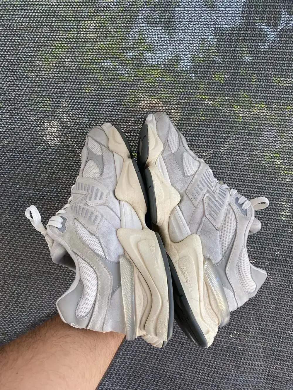 New Balance 9060 Light Grey White Sneakers